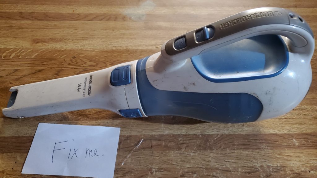 Lets Fix a DustBuster – It Needs to Suck Again